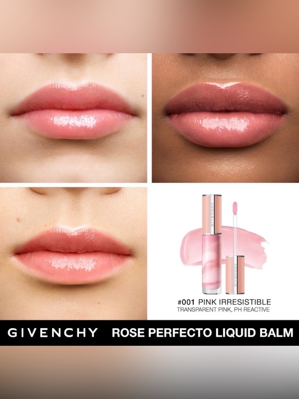 NIB Givenchy Rose Perfecto Liquid Lip Balm Duo - LE Set - Picture 3 of 5